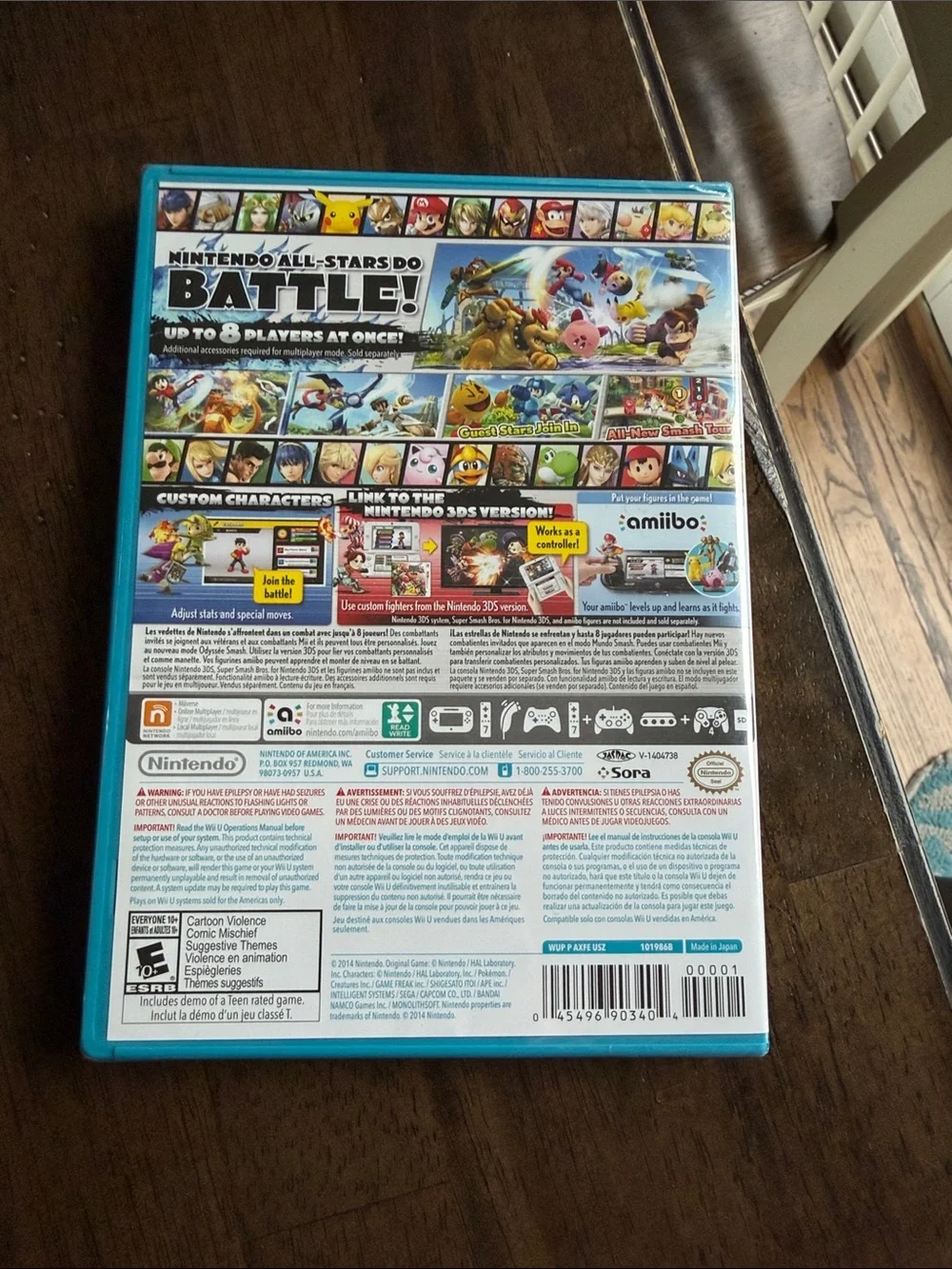 Nintendo Super Smash Bros. for Wii U - Teal Blue Case